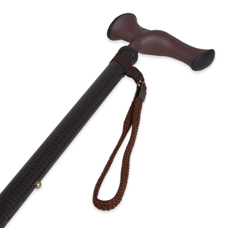 Cane, adjustable height, anatomical handle
