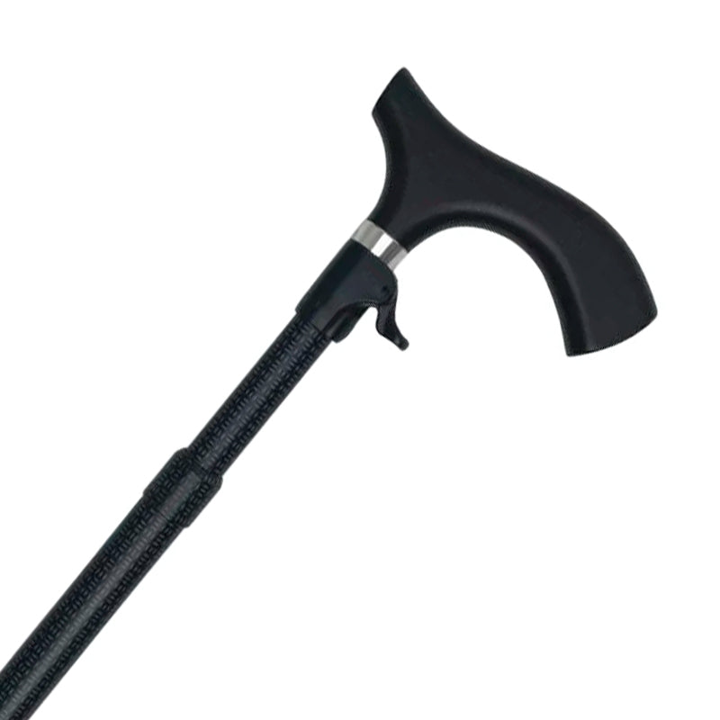 Bâton, Hauteur réglable, Noir avec motif