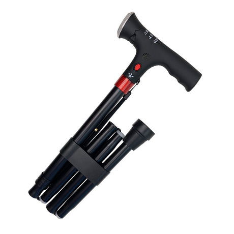 Collapsible Cane with Light and Alarm
