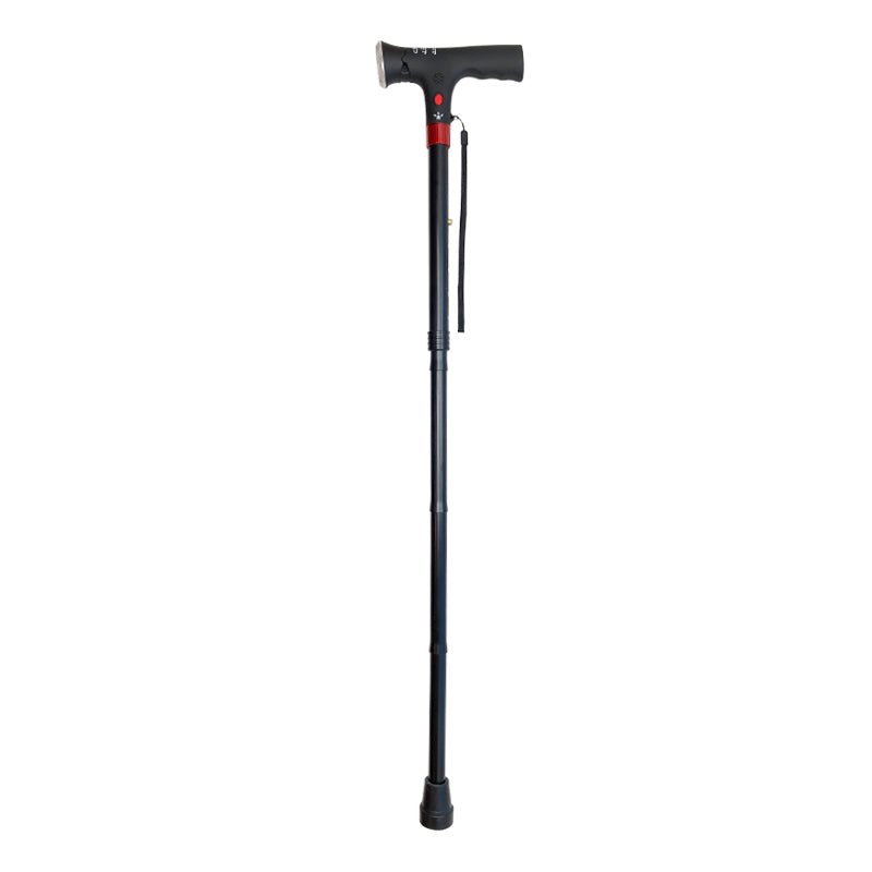 Sammenklappelig stok med lys og alarm - Seniorshop