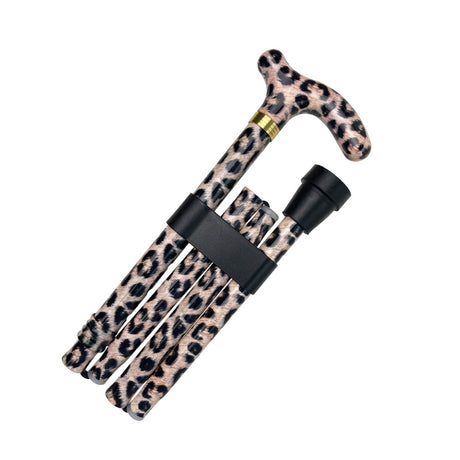 Stock, klappbar, Leopardenmuster
