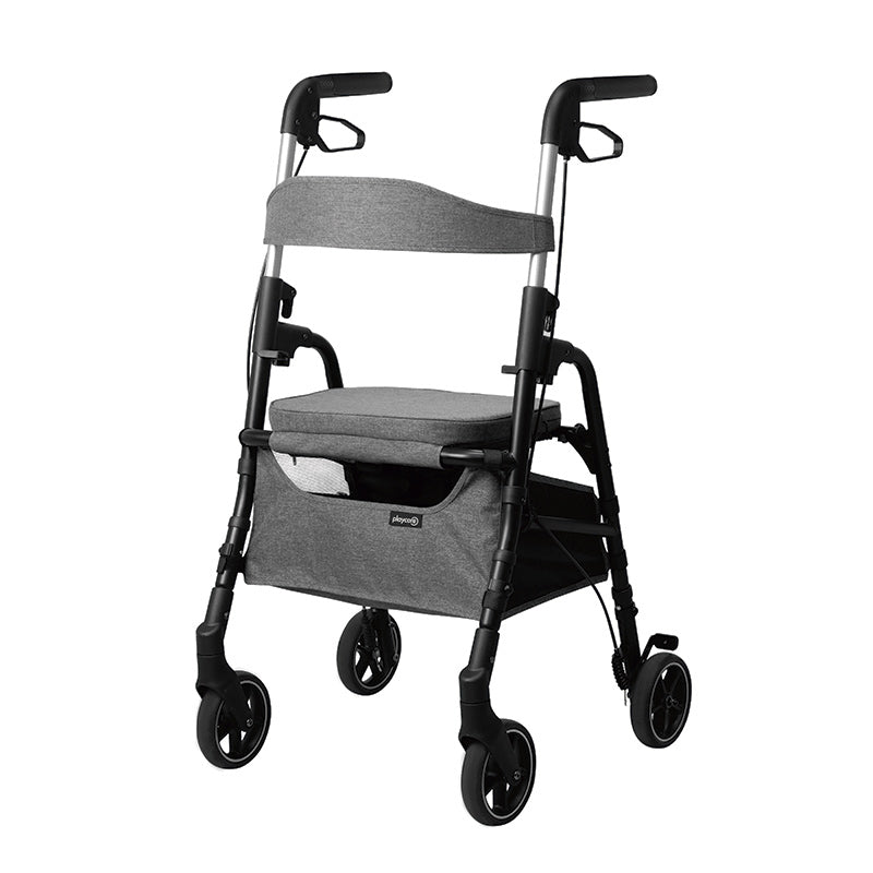 W4 rollator / indkøbsvogn - Grå