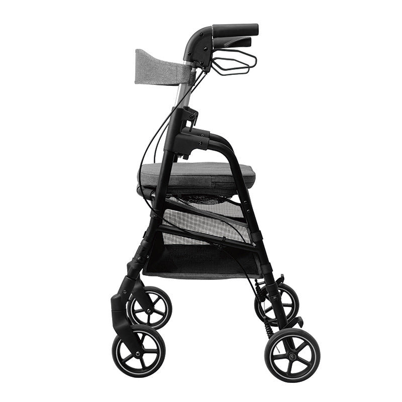 W4 rollator / indkøbsvogn - Grå