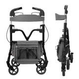W4 rollator / indkøbsvogn - Grå