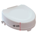 Rehausseur de toilette avec couvercle, 10 cm