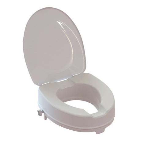 Toilettensitzerhöhung mit Deckel, 15 cm