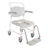 Siège de douche léger / Chaise percée à roulettes