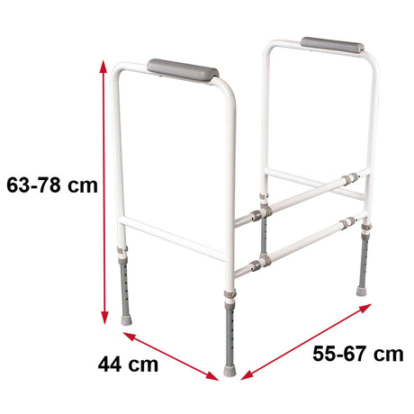 Toilettenstütze, freistehend und verstellbar