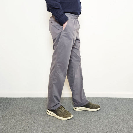 Lightweight Pants with Elastic Waist, Grey