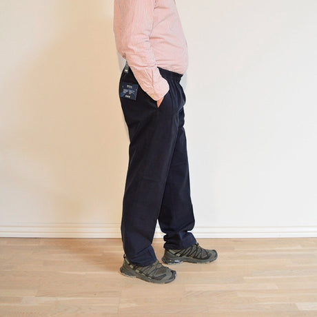 Pants with Elastic Waist, Navy Blue