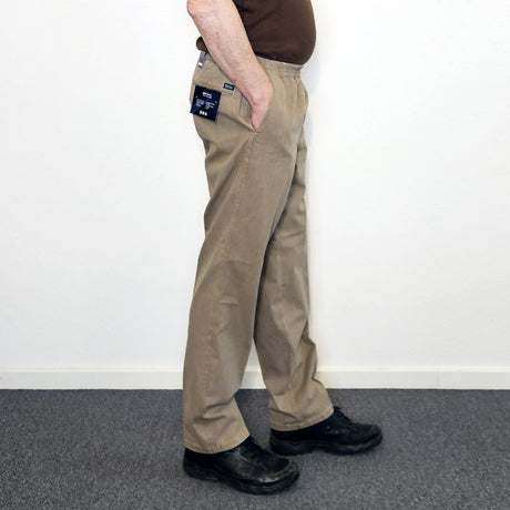 Pants with Elastic Waist, Sand