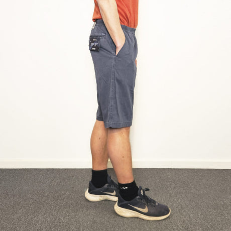 Shorts with elastic waist, Dusty Blue