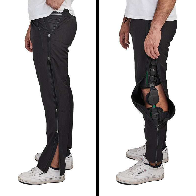 Broek met 4-weg ritssluiting - Zwart