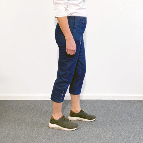 Capri Damenhosen - Blau Denim