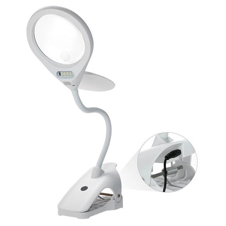 Bordlup med lys, White